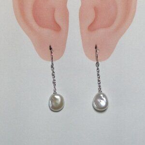 Honora Keshi Pearl Silver wire Dangling Earring